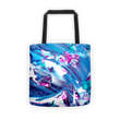 Acrylic blue Tote bag