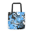 Blue marble swirl Tote bag