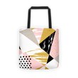 Gold & Black geometric Tote bag