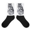 Owl stare Black foot socks