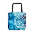 Aqua blue veritas Tote bag