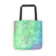 Green watercolor Tote bag