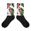 Green feather Black foot socks - Hutsylife