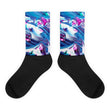 Acrylic blue Black foot socks - Hutsylife