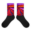 Tulip field case Black foot socks - Hutsylife