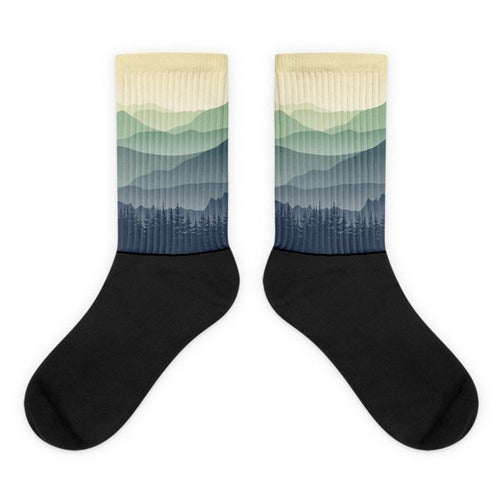 Mountain Fog Black foot socks - Hutsylife