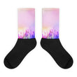 Violet lavender Black foot socks - Hutsylife