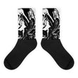 Black marble foot socks