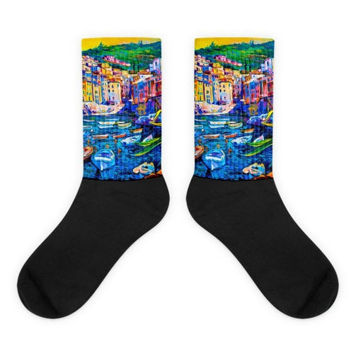 Boat town Black foot socks - Hutsylife