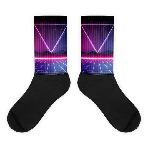 80's Tron Black foot socks - Hutsylife