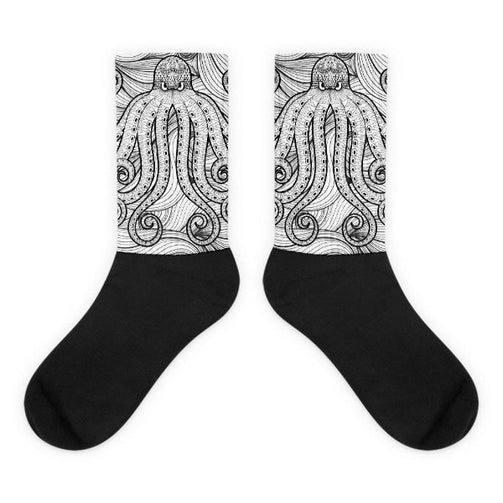 Octopus Zen Black foot socks - Hutsylife