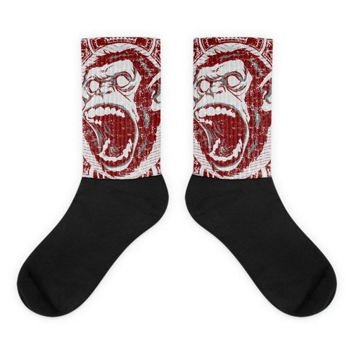 Angry monkey Black foot socks - Hutsylife