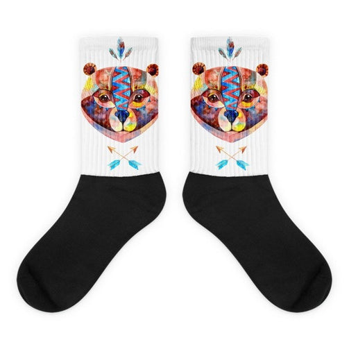 Raster bear Black foot socks - Hutsylife