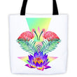 Flamingo lotus Tote bag - Hutsylife