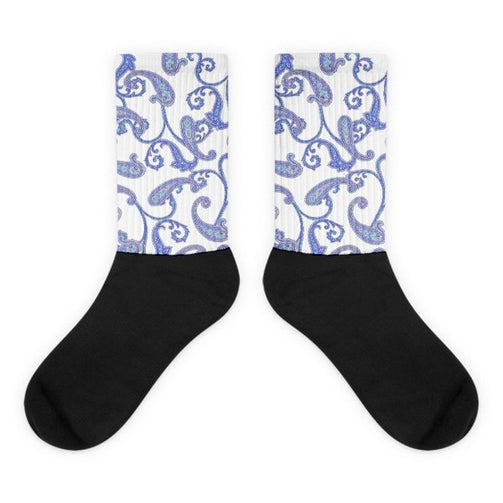 Blue swimmy Black foot socks - Hutsylife