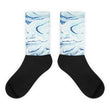 Aqua marble Black foot socks - Hutsylife