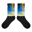 Blue lush Black foot socks - Hutsylife