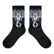 Vintage Mandela elephant Black foot socks - Hutsylife