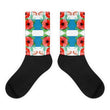 Red stripe Black foot socks - Hutsylife