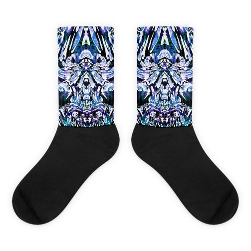 Leopard blue Black foot socks - Hutsylife