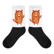 The lonely fox Black foot socks - Hutsylife