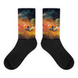 Space boat Black foot socks - Hutsylife