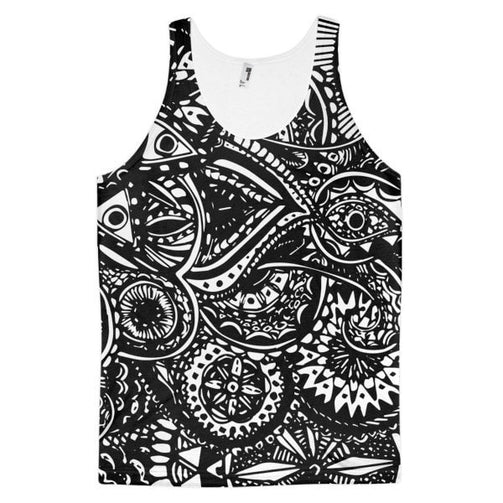 All over print - Black Veritas Classic fit tank men's top - Hutsylife - 1