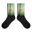 Forest spring Black foot socks - Hutsylife