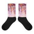 Purple lush Black foot socks - Hutsylife