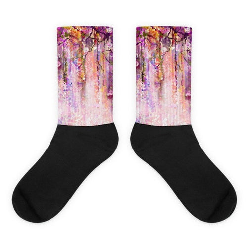 Purple lush Black foot socks - Hutsylife