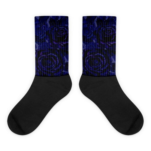 Dark floral Black foot socks - Hutsylife