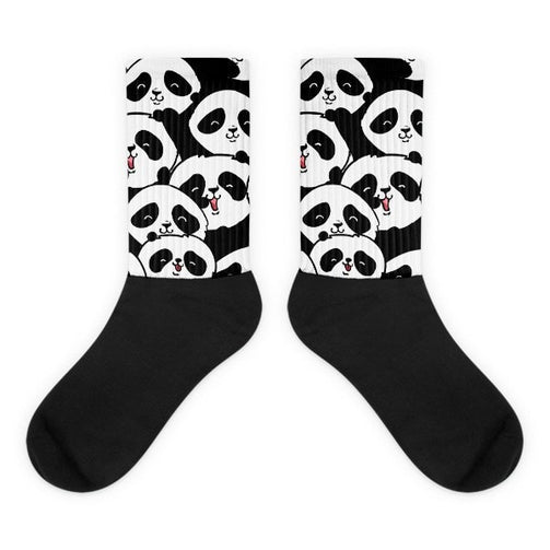 Panda love Black foot socks - Hutsylife