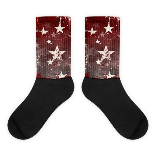 Red star Black foot socks - Hutsylife