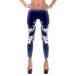 Blue & white flow Leggings - Hutsylife - 1