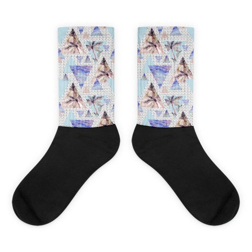 Summer geometric Black foot socks - Hutsylife