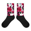 Petal Rose Black foot socks - Hutsylife