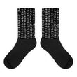 Black calligraphy Black foot socks - Hutsylife