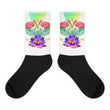 Flamingo mirror Black foot socks - Hutsylife