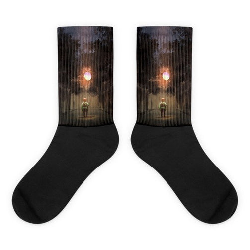 Glowning Balloon Black foot socks - Hutsylife