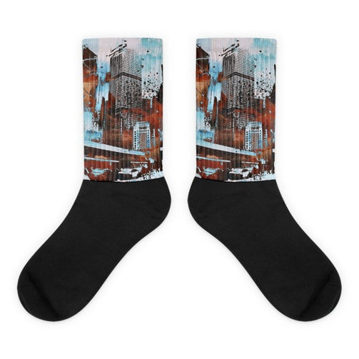 Skyscraper Black foot socks - Hutsylife