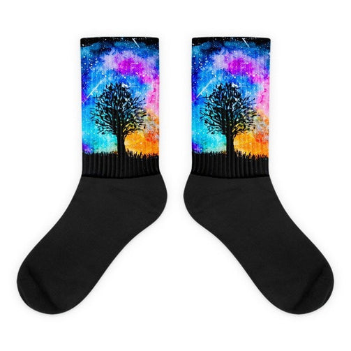 Starry Night Black foot socks - Hutsylife