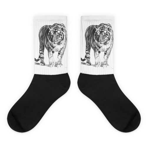 Bengal Tiger Black foot socks - Hutsylife