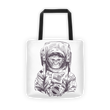 Space monkey Tote bag